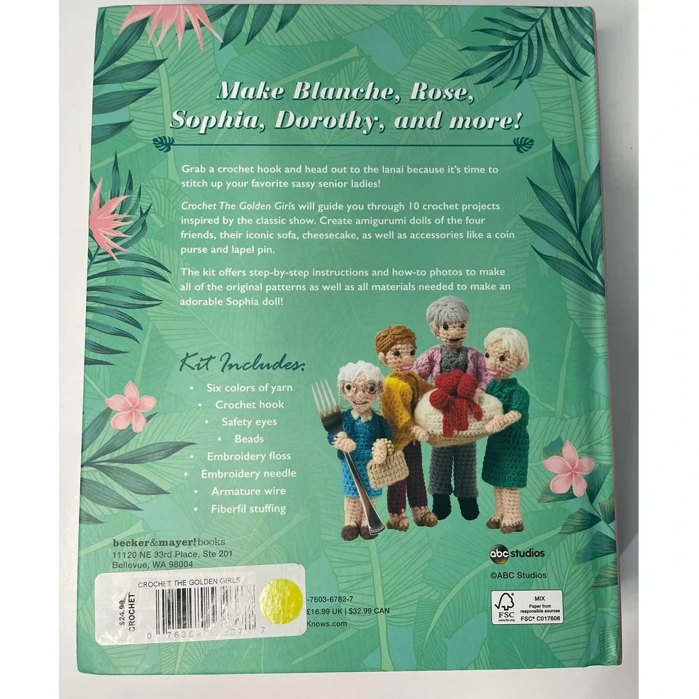 Crochet The Golden Girls‎ Kit Allison Hoffman 10 Patterns Sophia Craft Open Box